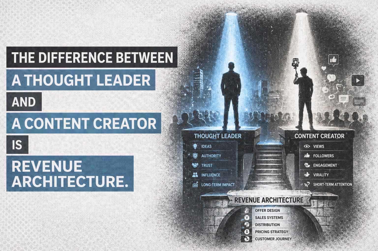 Thought Leader vs Content Creator Revenue Architecture Explained